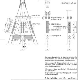 2011 Reparatur Glockenstuhl Dorfkirche Zirkow